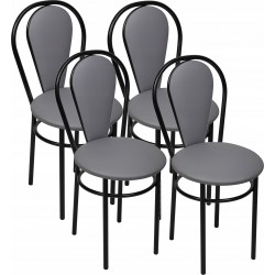 ZESTAW 4x krzesło Tulipan Plus Black
