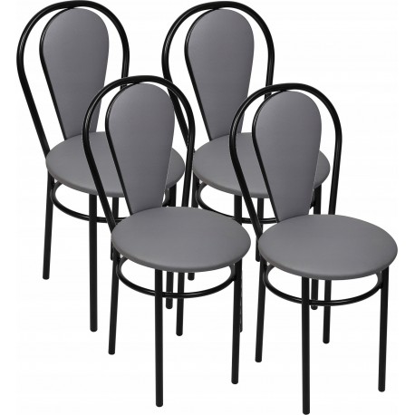 ZESTAW 4x krzesło Tulipan Plus Black