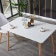 Stół Milano 120x80 white+4xkrzesło Montivaro Szare