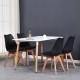 Stół Milano 120x80 white+4xkrzesło Montivaro Czarne
