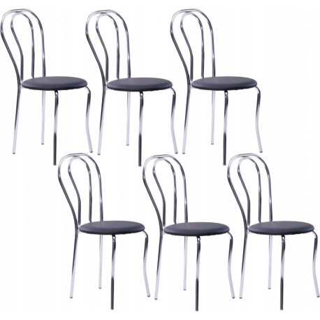 Zestaw 6xKrzesło Tulipan CHROM II