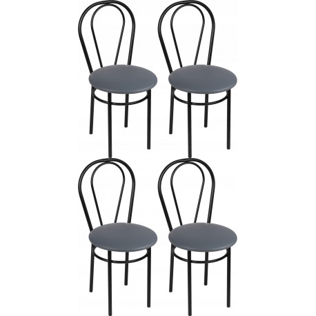 ZESTAW 4x krzesło Tulipan Black